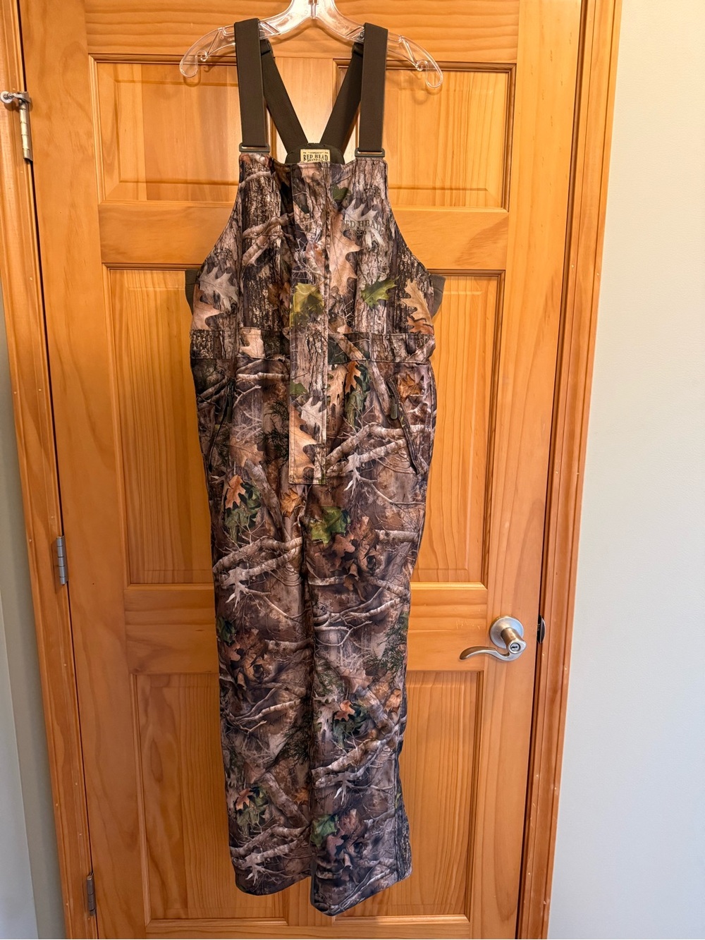 RedHead Men's Camo Bib Overalls in Brown and Green